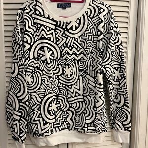 Snoeman x Stadium Goods Black and White Sweatshirt